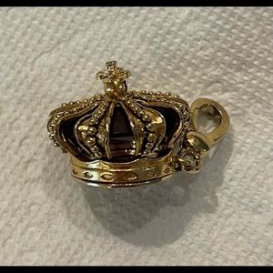Juicy couture crown red facet stone charm